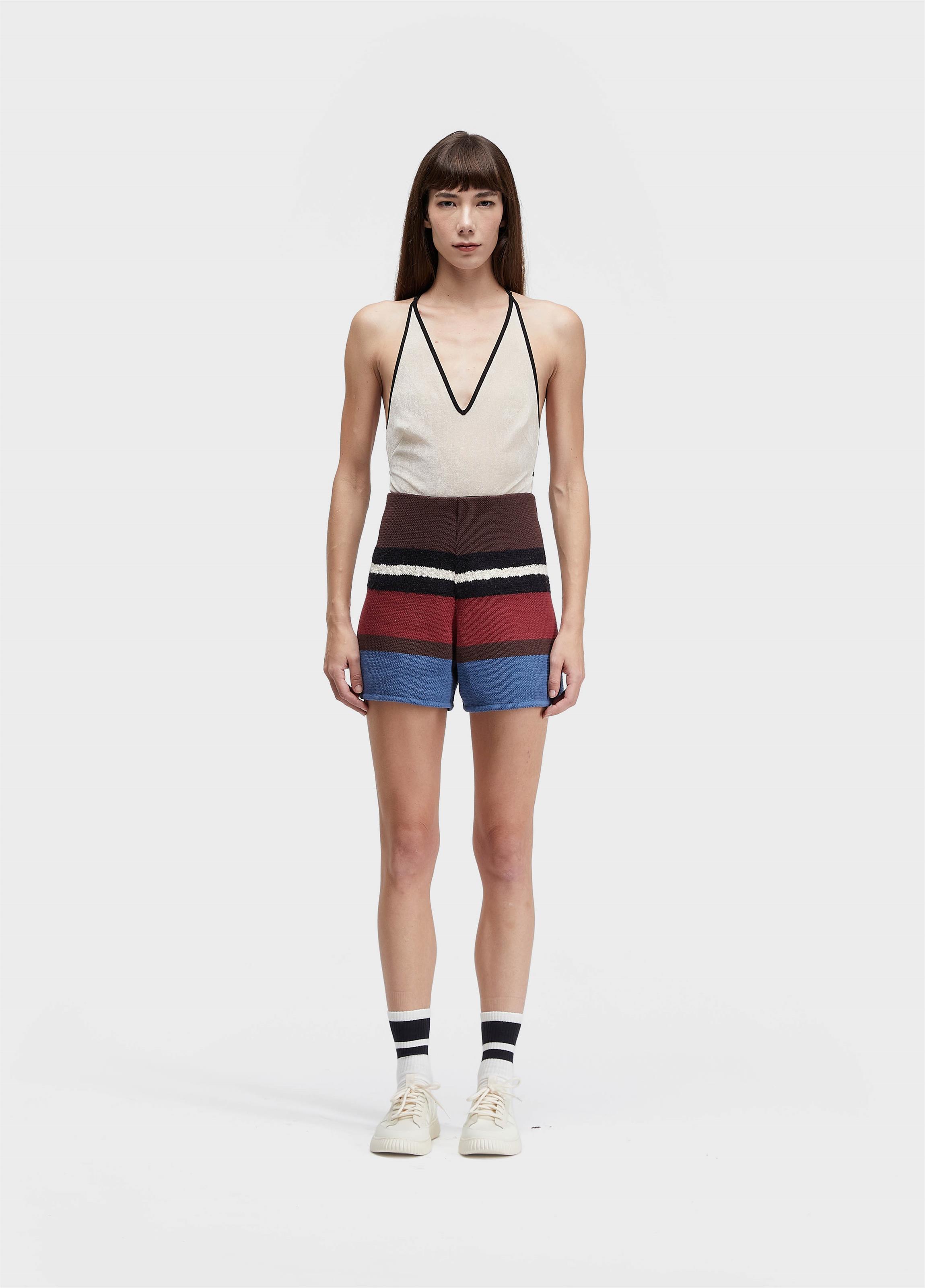 Short tricot cabinet stripes