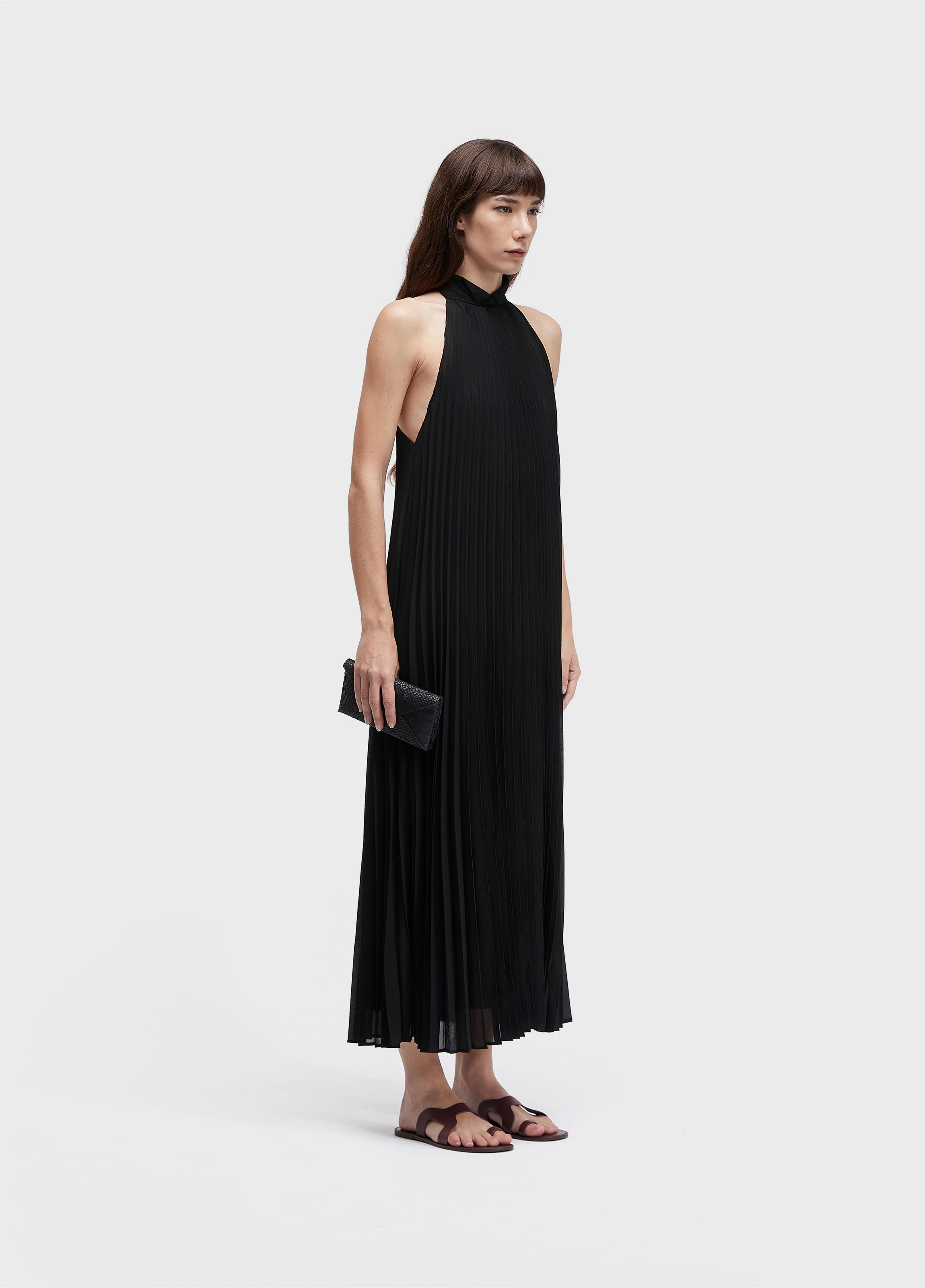 Vestido smoking nadador lastex plisse