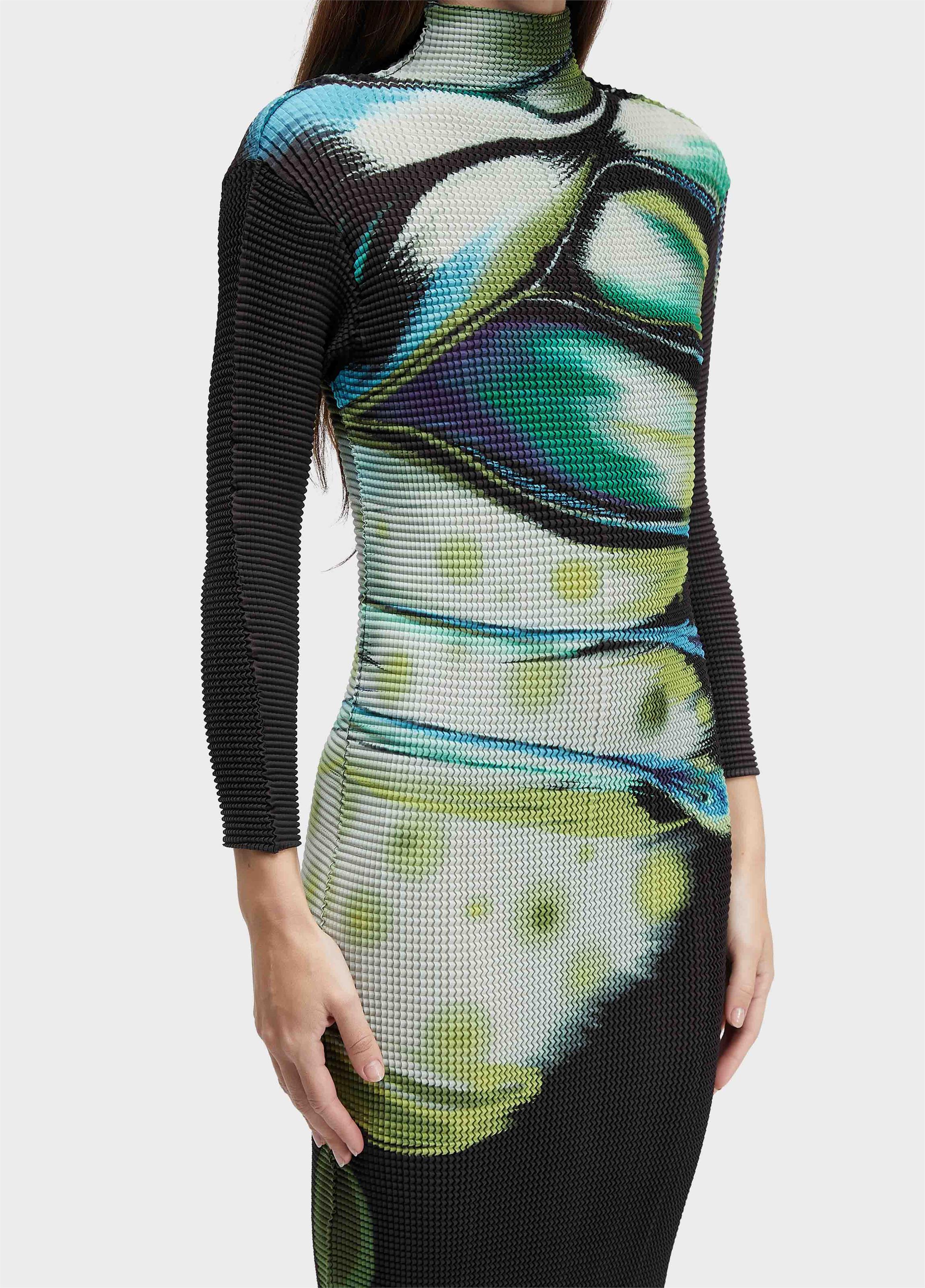 Vestido MIDI pixel butterfly tex