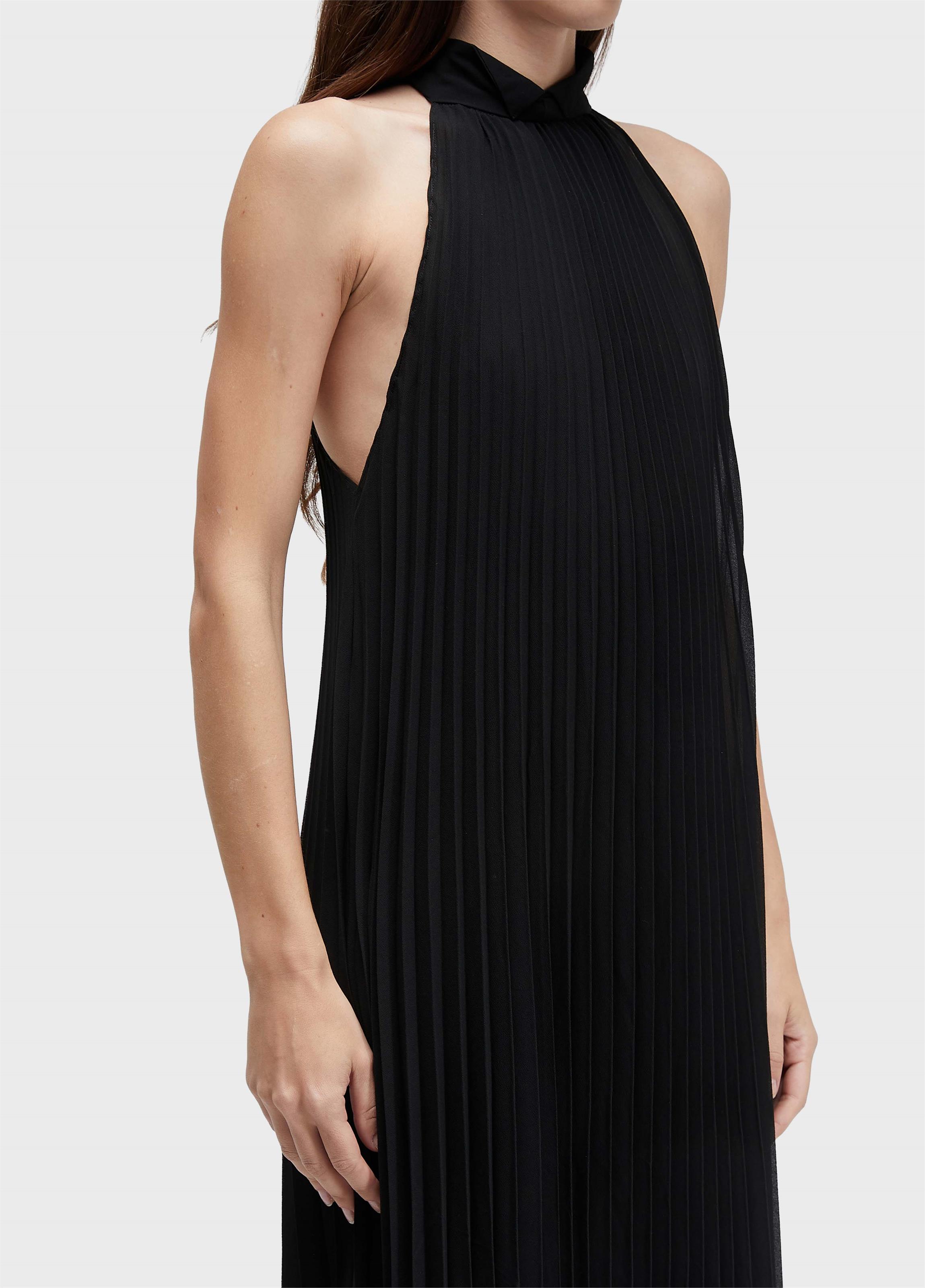 Vestido smoking nadador lastex plisse