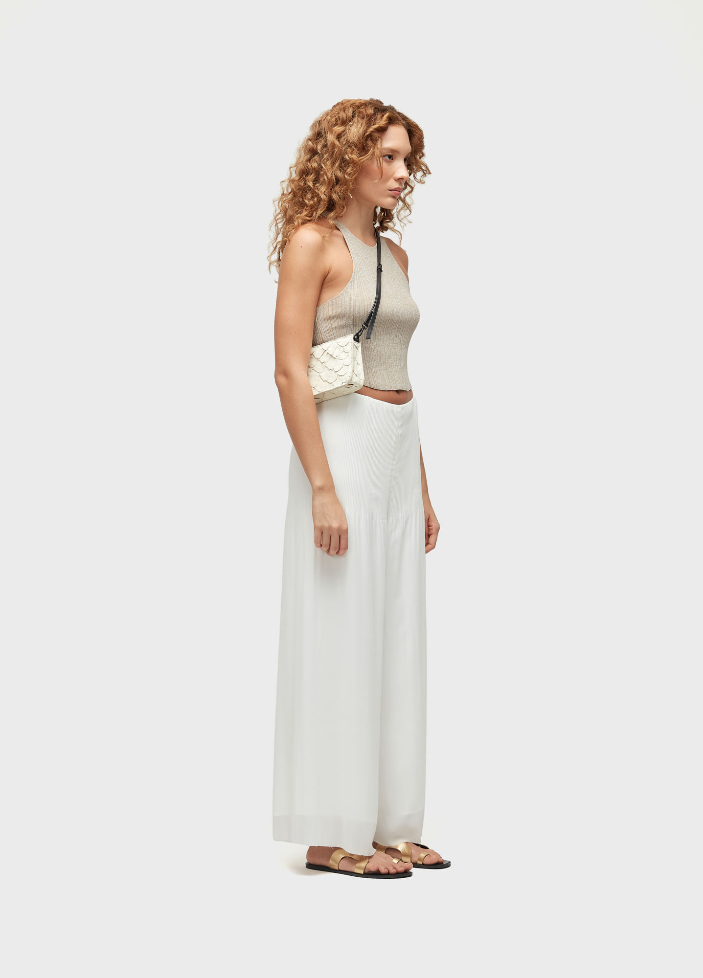 Regata tricot rayon ouro