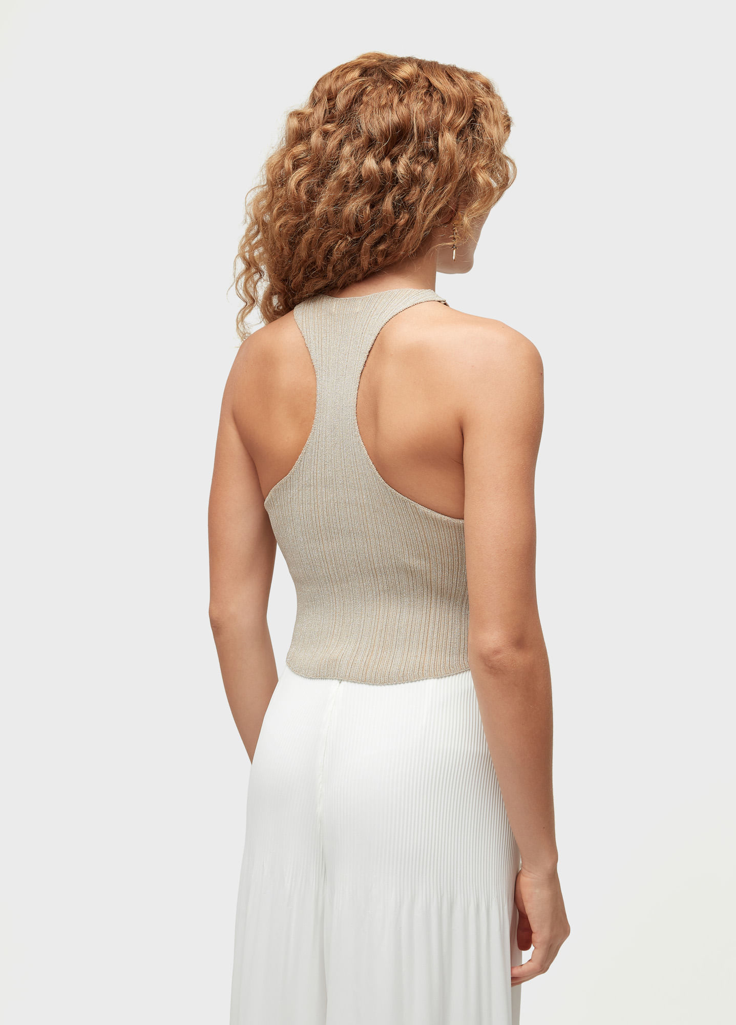 Regata tricot rayon ouro