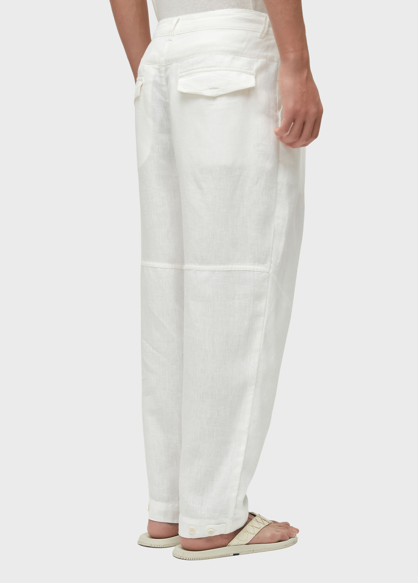 Calça alfaiataria smoking linen