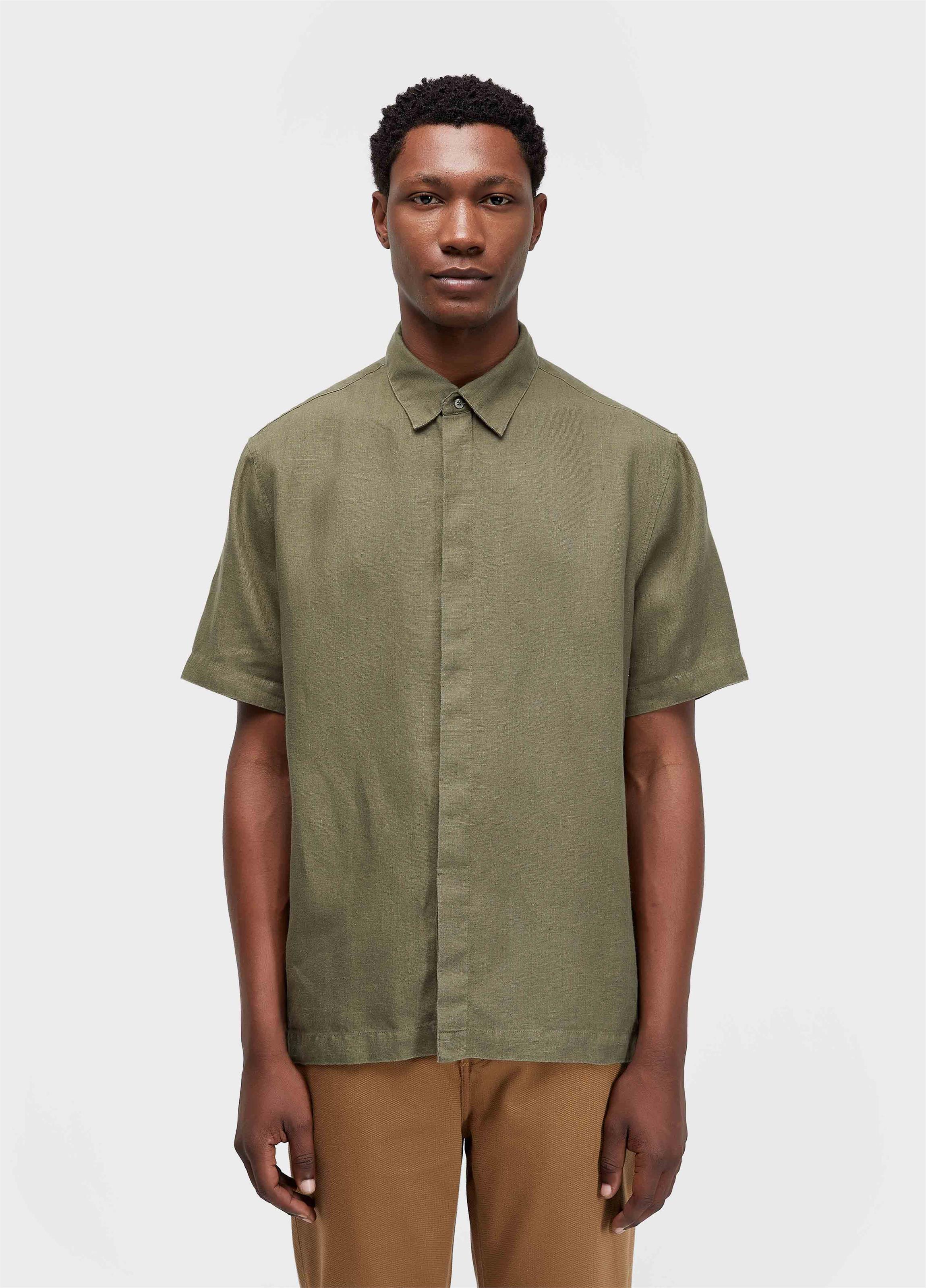 Camisa linen bordado