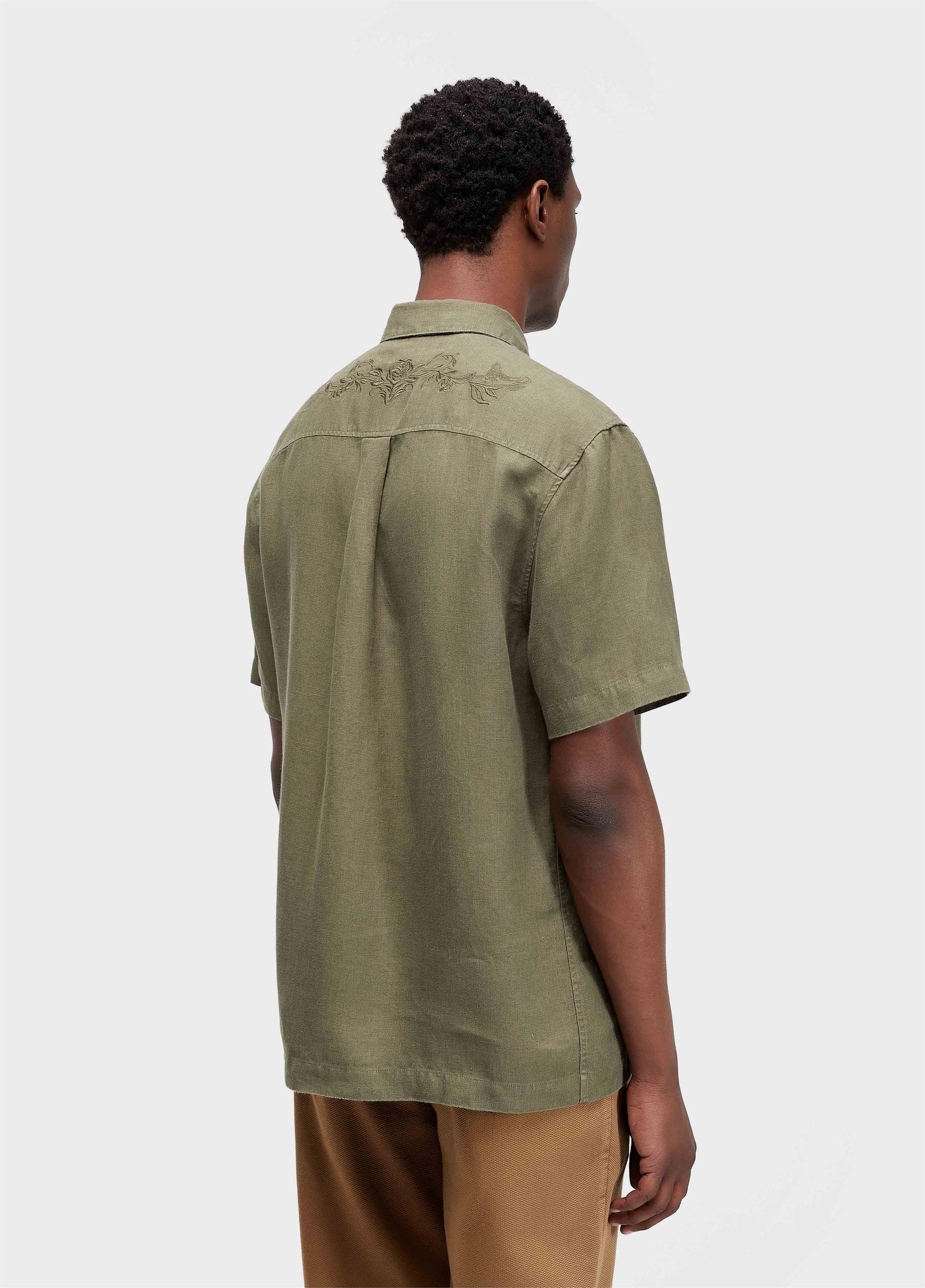 Camisa linen bordado