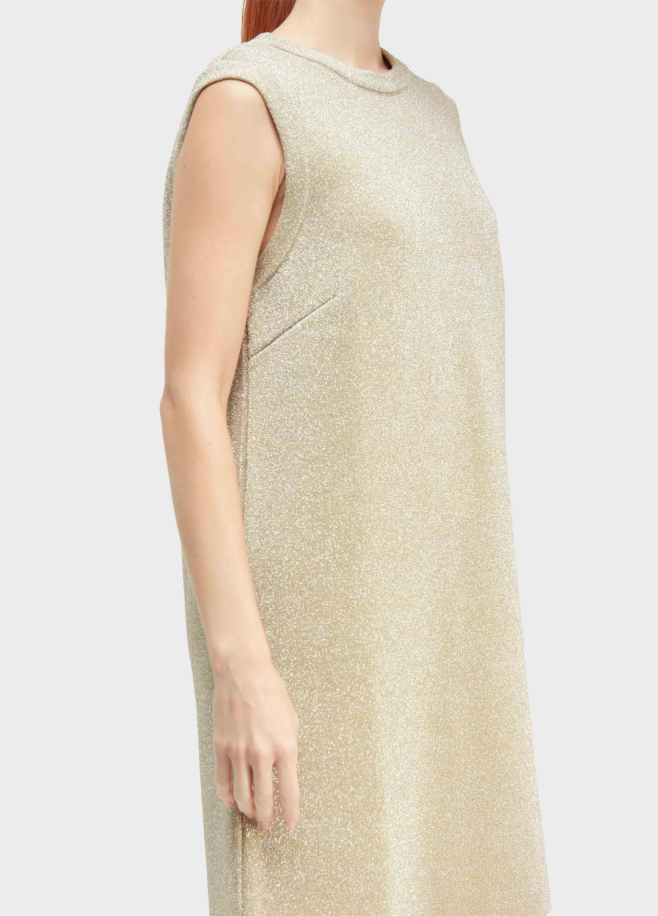 Vestido curto tricot lurex