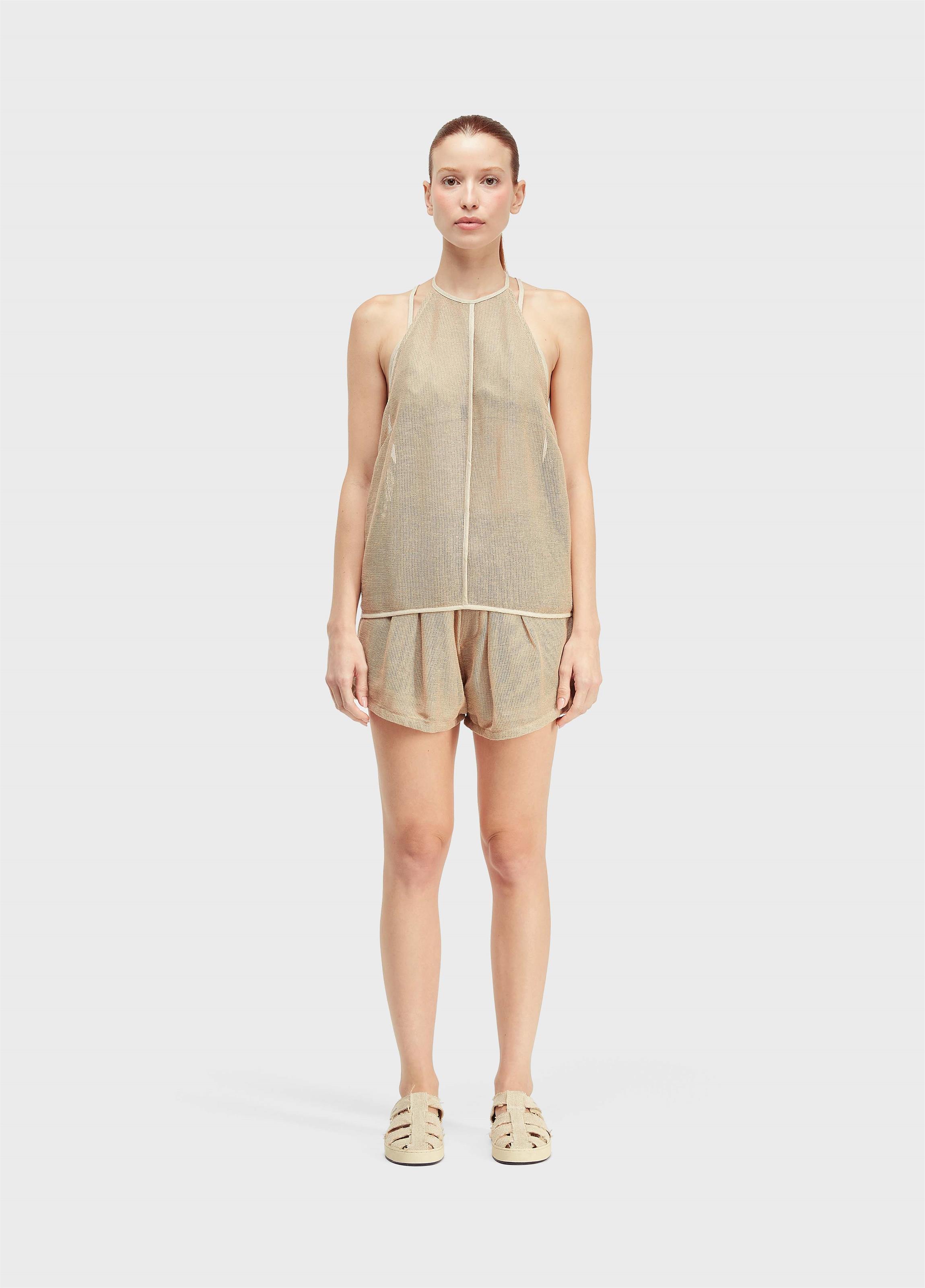 Short elástico tela