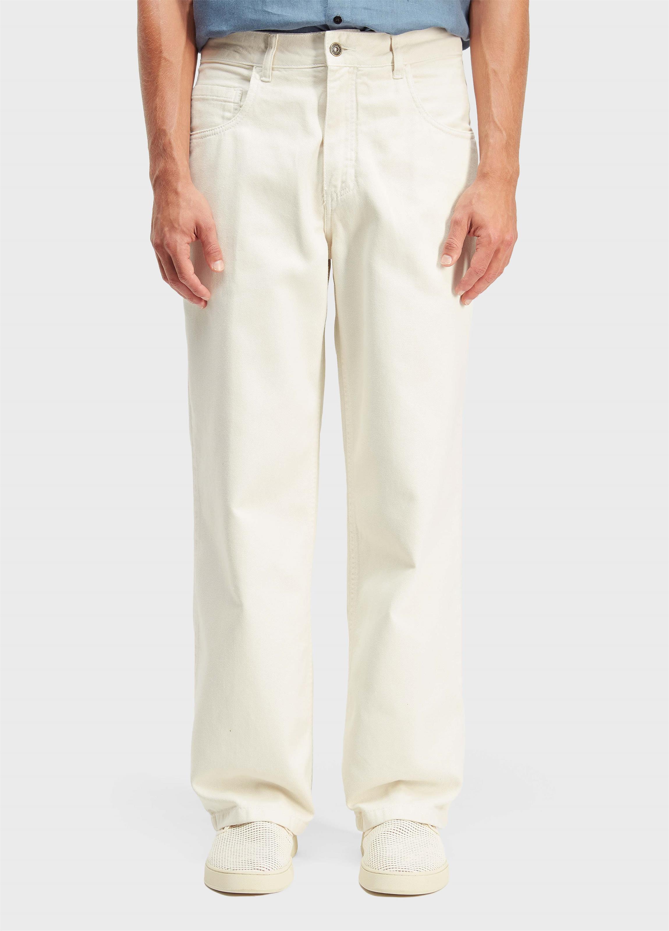 Calça over cotton twill