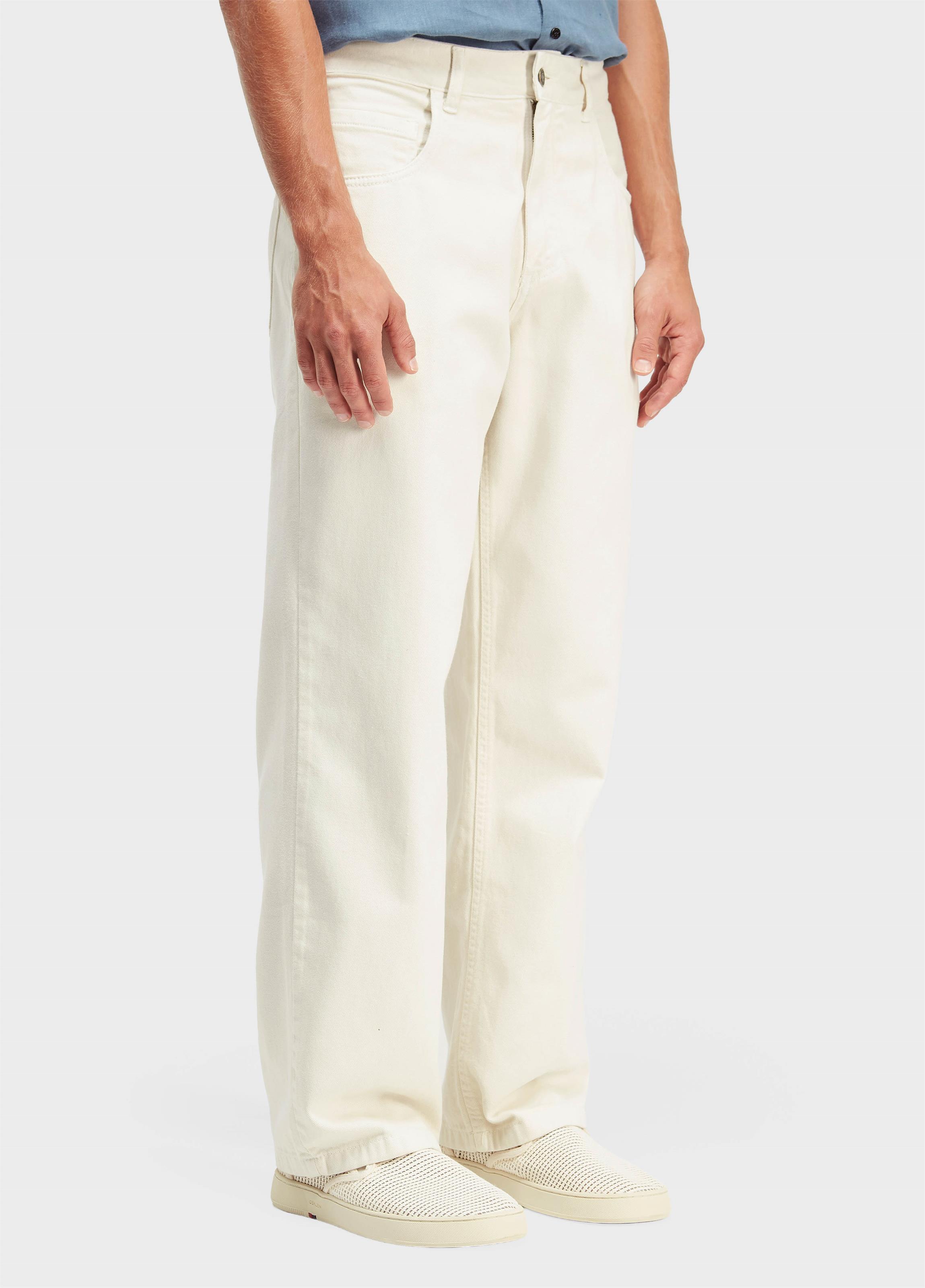 Calça over cotton twill