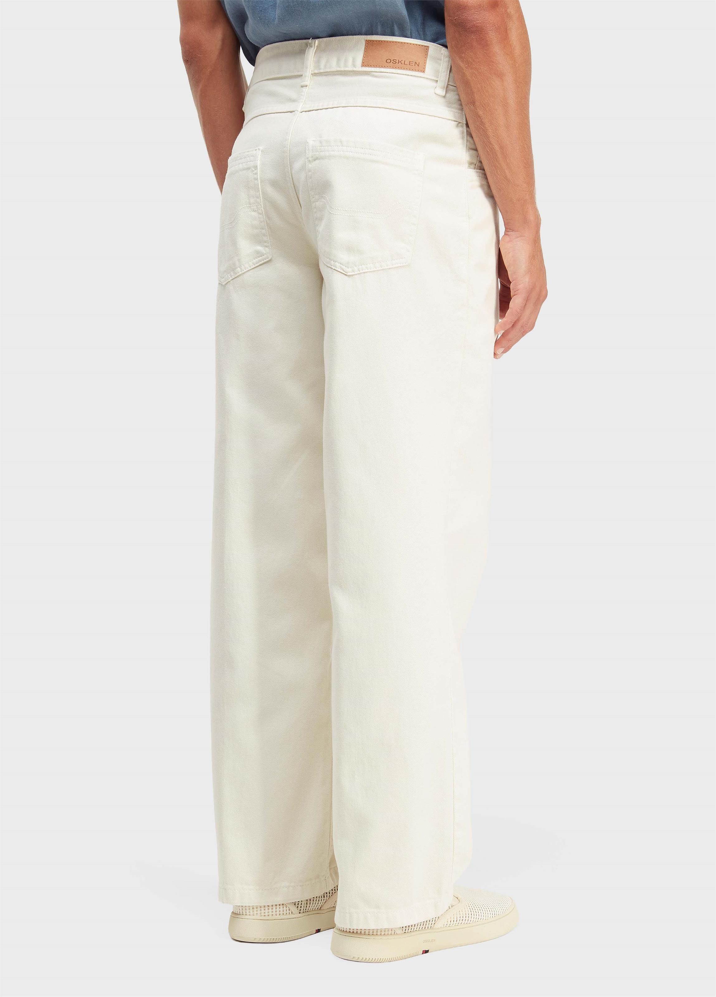 Calça over cotton twill