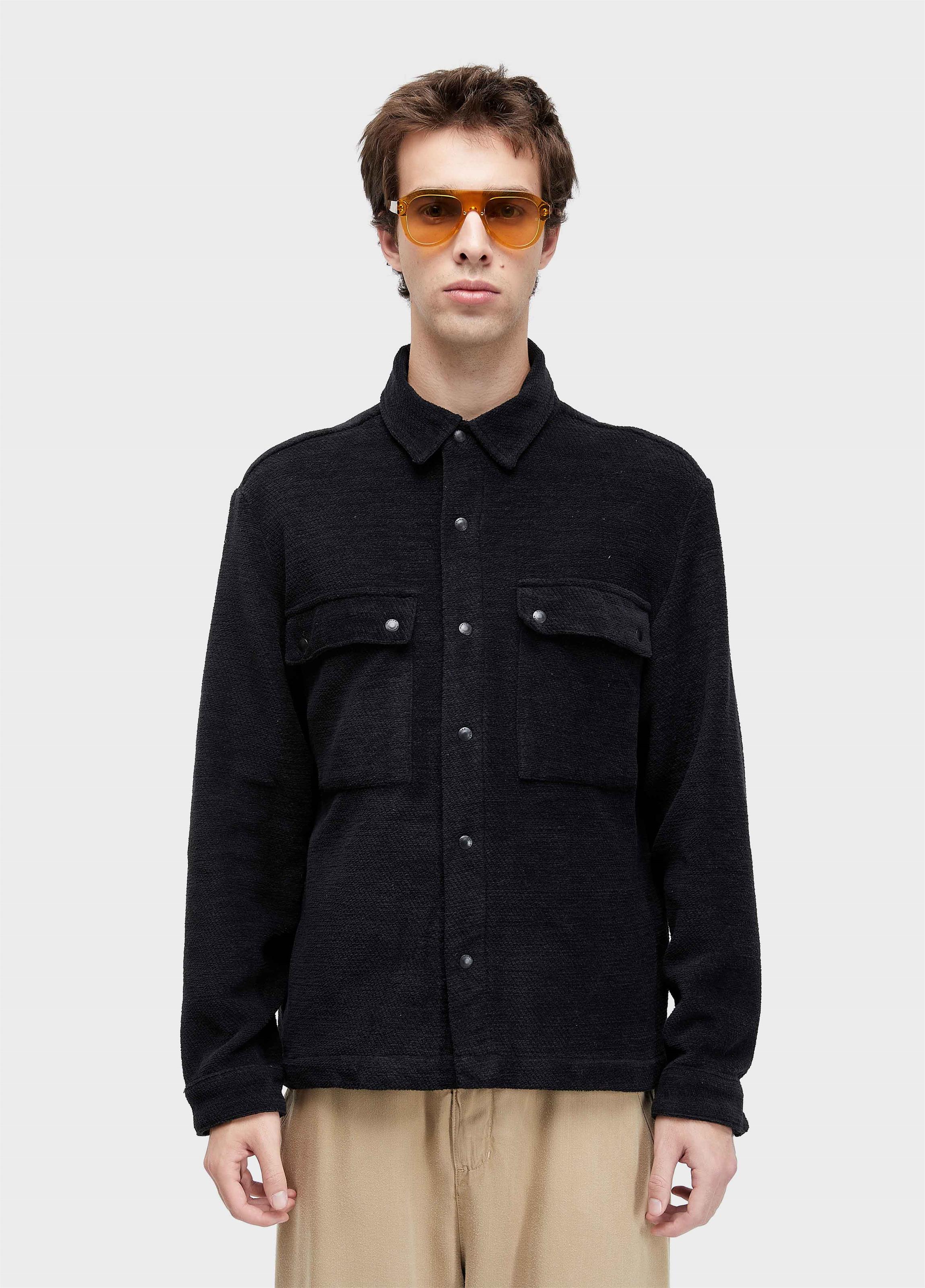 Overshirt tweed cotton texture