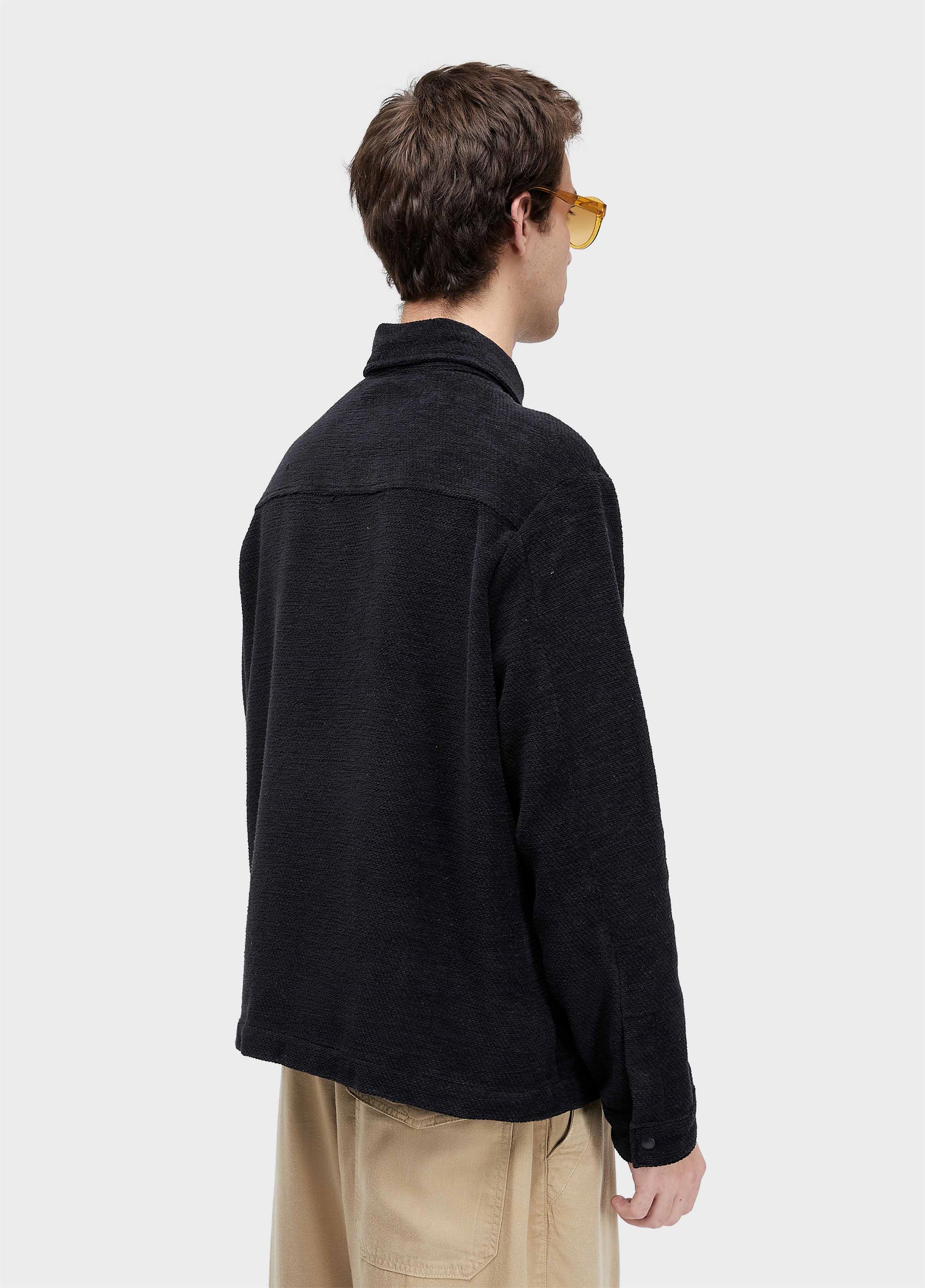 Overshirt tweed cotton texture